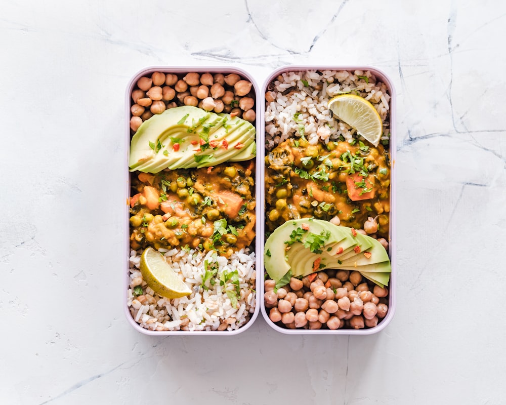 Quinoa and black bean bowls with fresh herbs